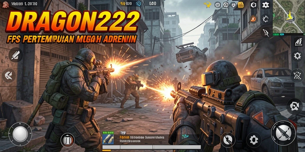Tampilan aksi memukau dari gameplay DRAGON222 FPS.