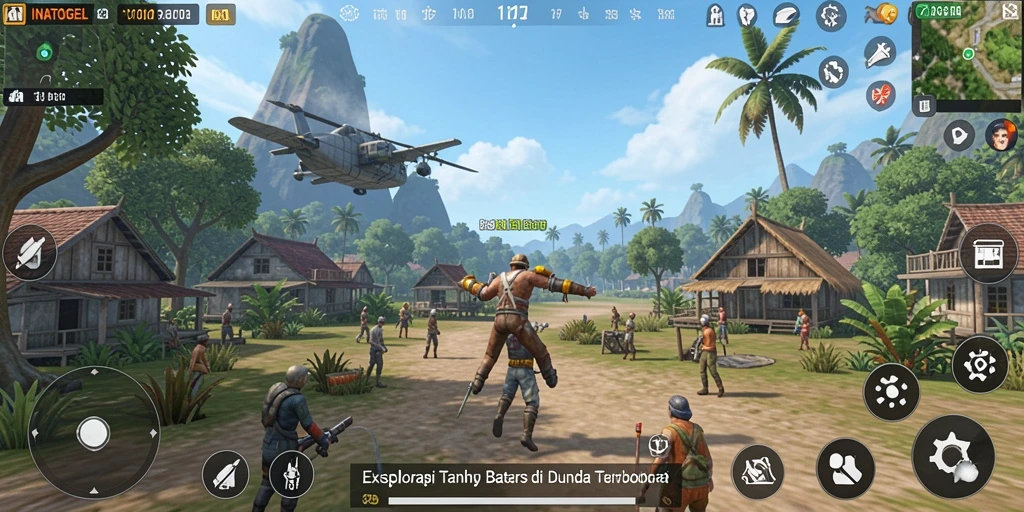 Tangkapan layar gameplay INATOGEL yang menunjukkan eksplorasi dunia terbuka.