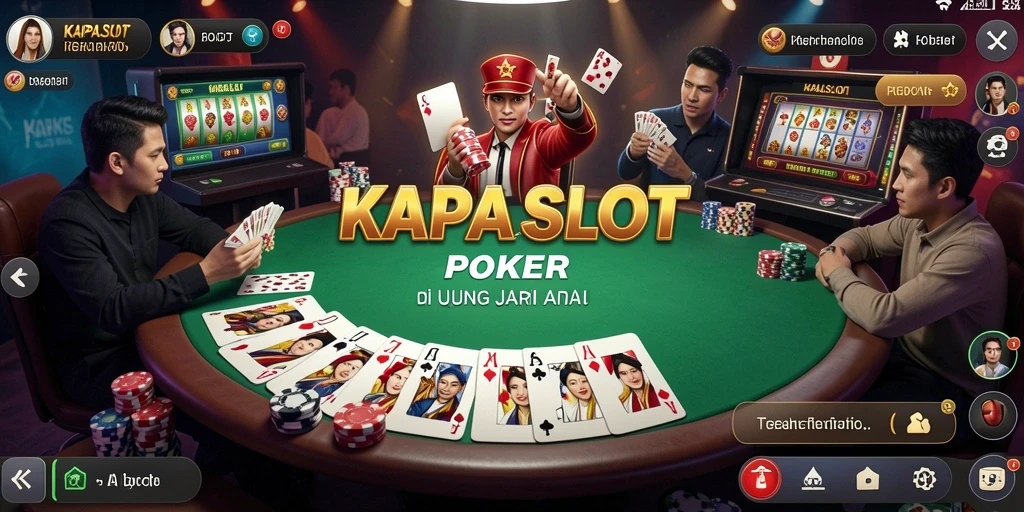 Screenshot gameplay KAPALSLOT memperlihatkan momen seru dalam permainan Poker.