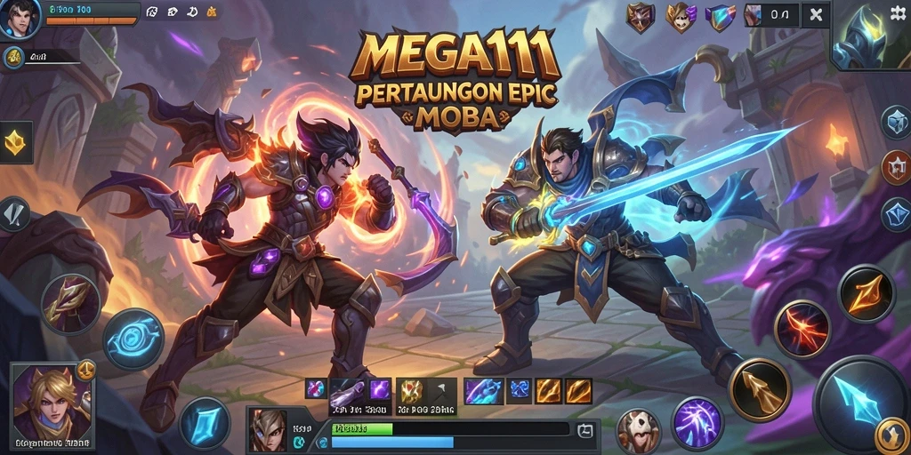 Tangkapan layar menampilkan aksi seru dari pertarungan dalam game MOBA.