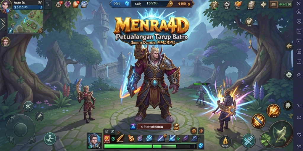 Screenshot MENARA4D menampilkan petualangan seru dalam dunia MMORPG.