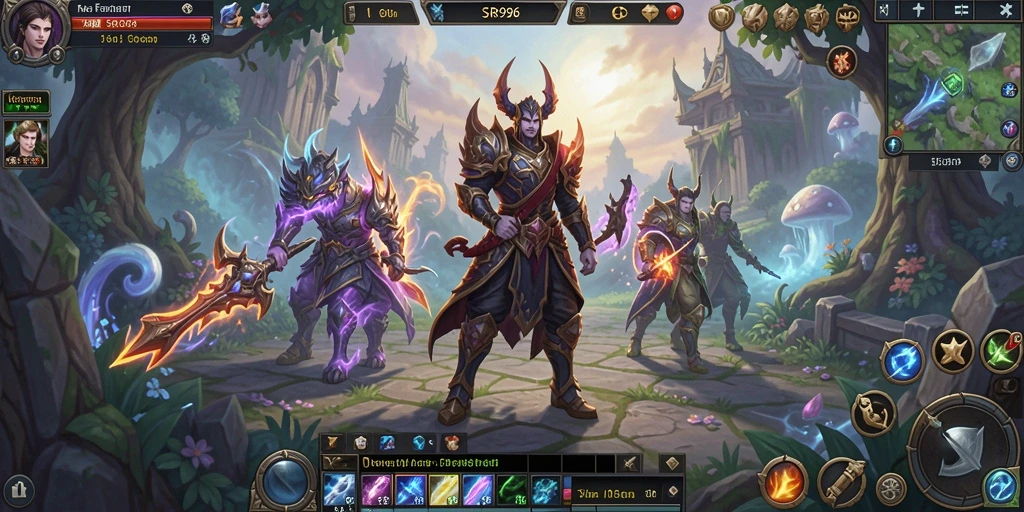Screenshot gameplay SR996 yang menunjukkan aksi seru dalam dunia MMORPG.