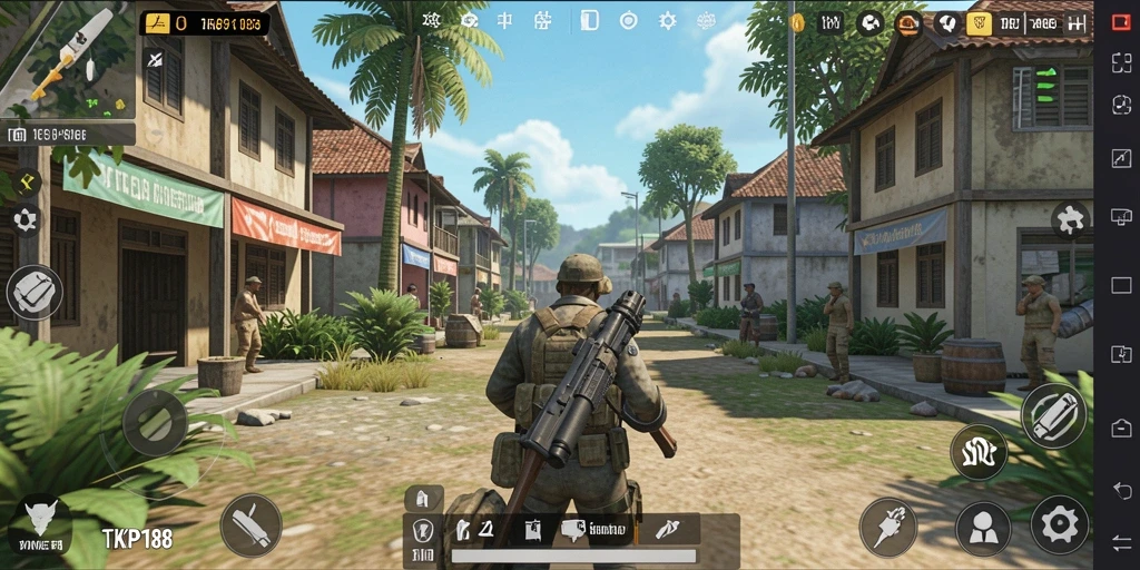Tampilan gameplay TKP188 yang realistis dan interaktif.